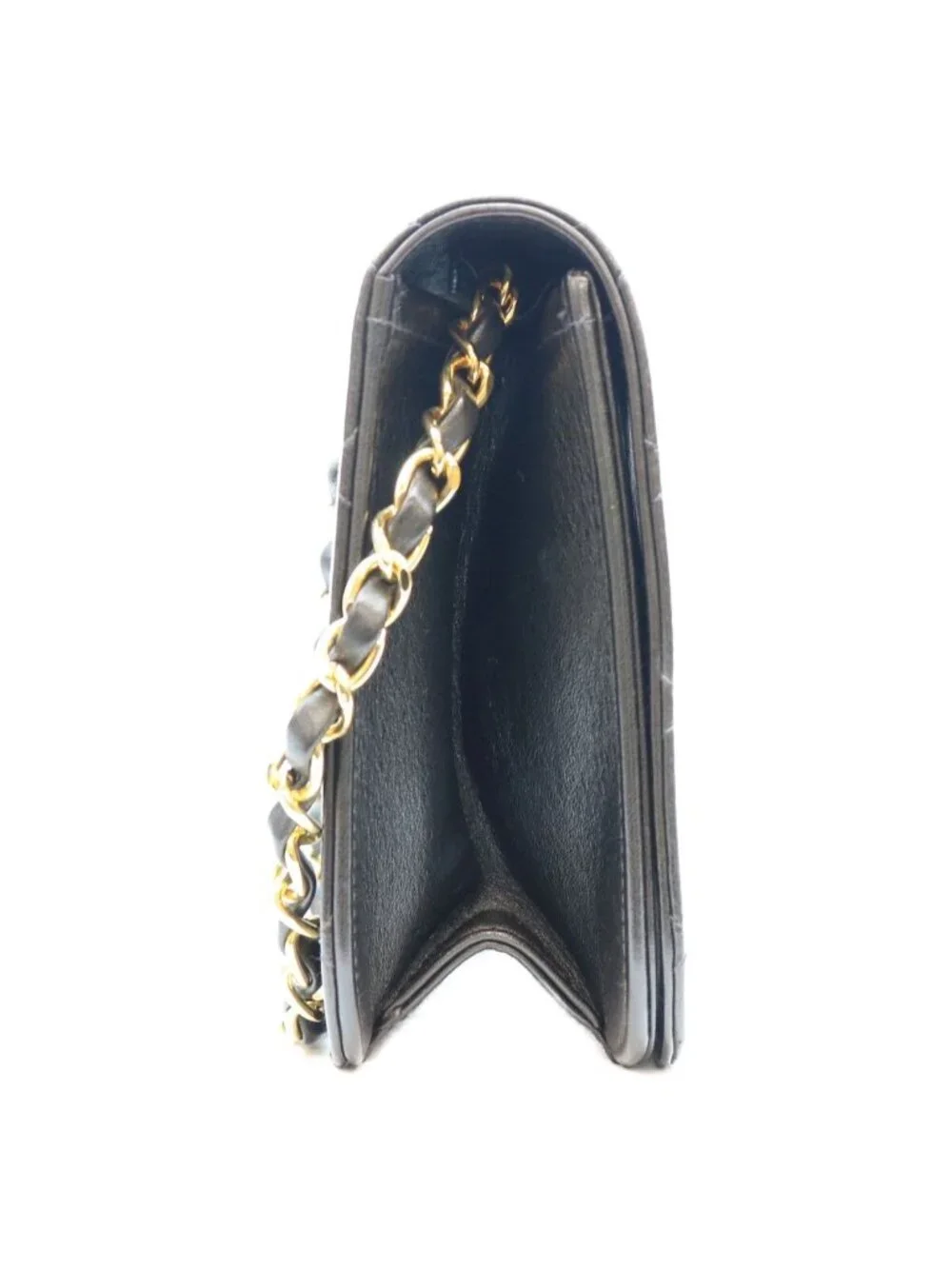 Chanel Black Lamb Full Flap Gold Push Lock Quilted 23